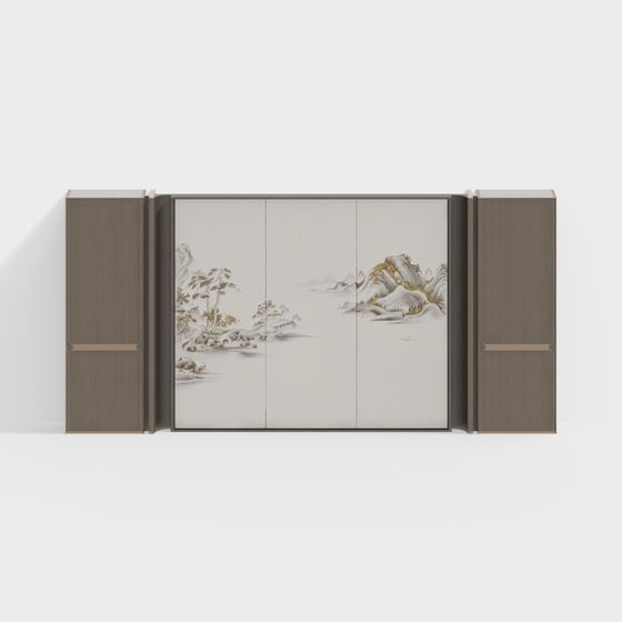 Stunning Mountain Landscape Screen 3D model