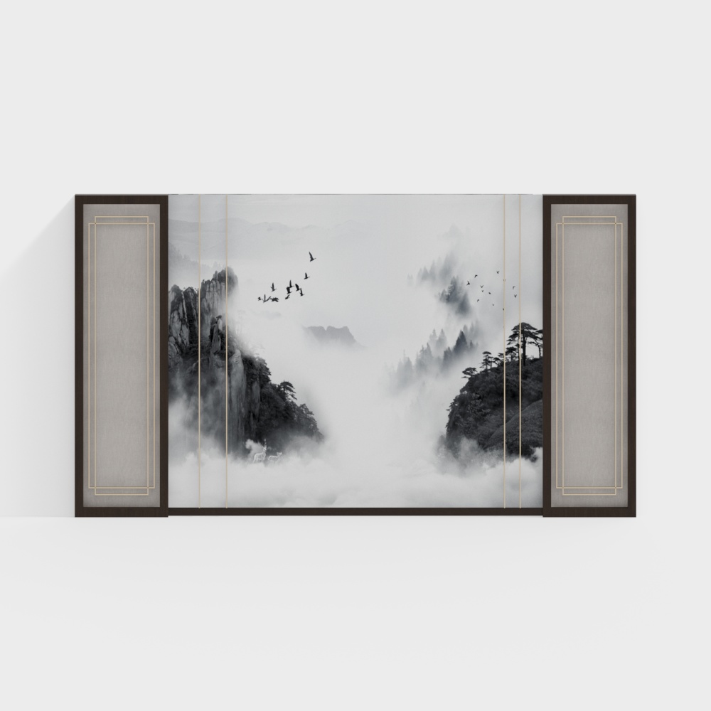 Фоновая стена в современном китайском стиле