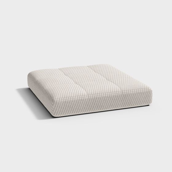 Stylish Square Cushion 3D Model
