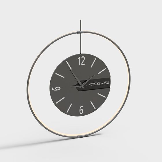 Minimalist Clock 3D model for Modern Spaces