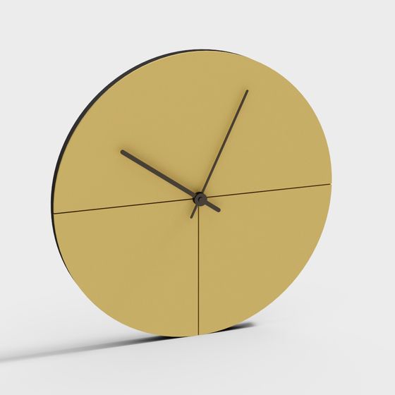 Elegant Low-Poly Clock 3D model