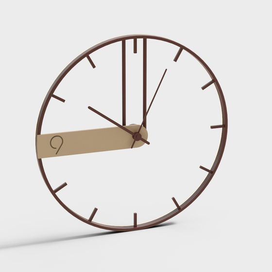 Unique Minimalist Clock 3D model