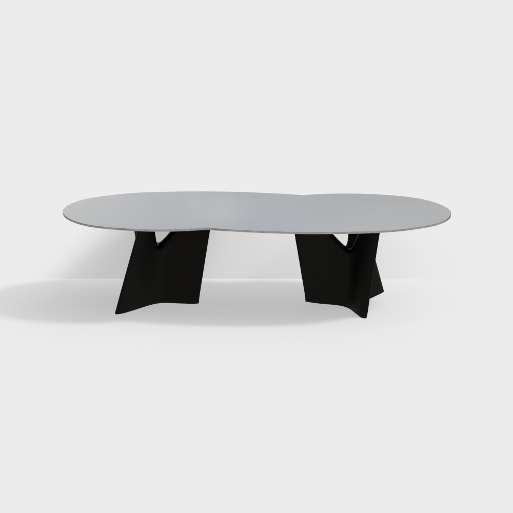Streamlined Conference Table 3D model