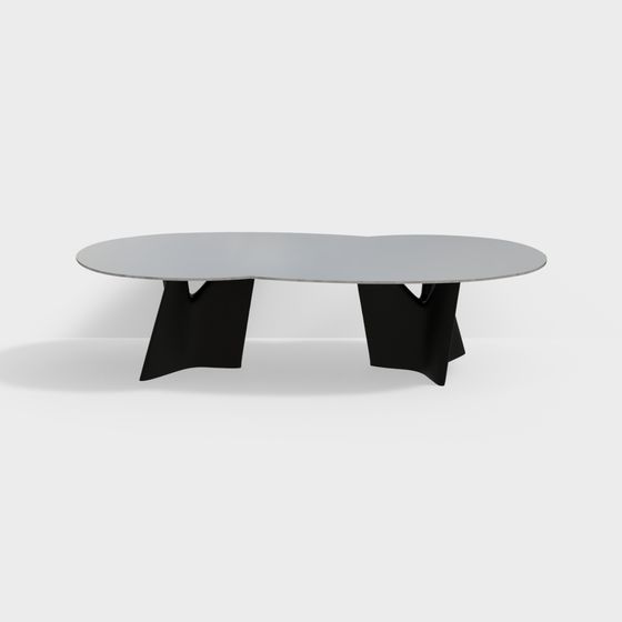Streamlined Conference Table 3D model