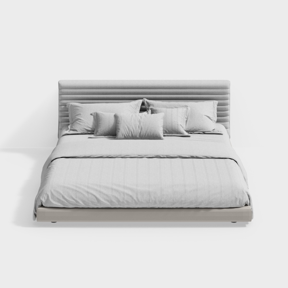 Modern Minimalist 3D Bed Model