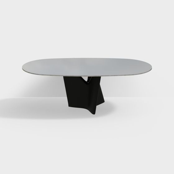Streamlined Dining Table 3D model