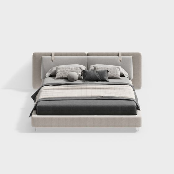Modern Minimalist Bed Frame 3D model