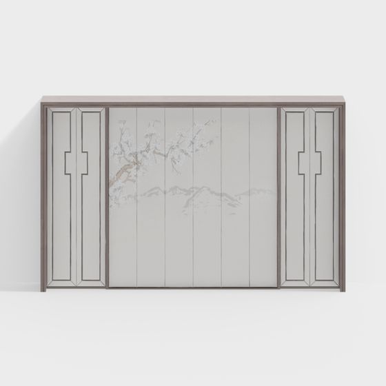 Low-Poly Landscape Screen 3D model