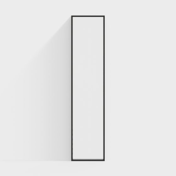 Modern Glass Partition 3D Model in White