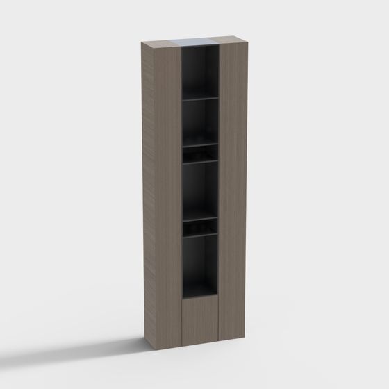 Urban Bookshelf 3D model for Modern Living Spaces