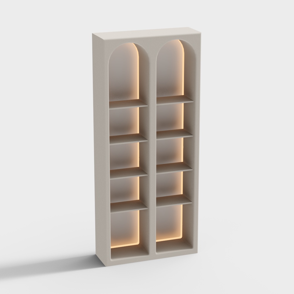 Cream Style Display Cabinet