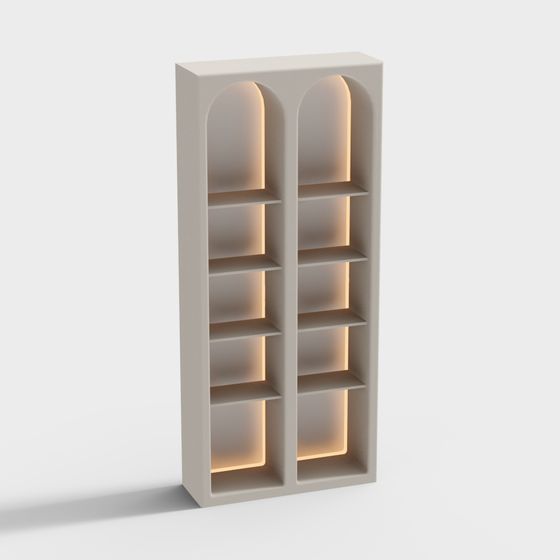 Arched Shelf 3D model for Modern Spaces