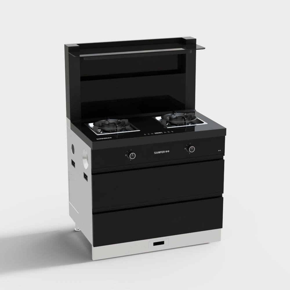 Shao Feng - Piano di cottura integrato - D3-3B-90