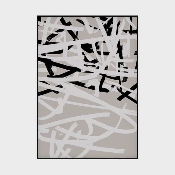 Black and White Abstract Decorative Painting