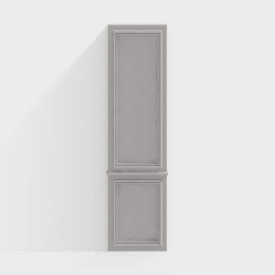 Stylish Minimalist Door 3D model for Interiors