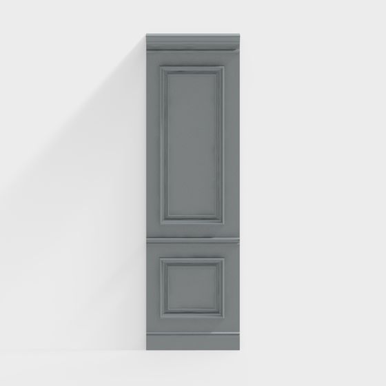Low Poly Gray Door 3D model