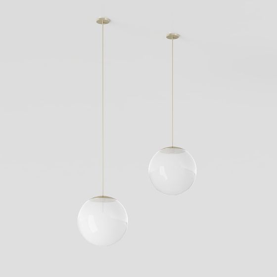 Suspended Twin Star Pendant Light 3D model