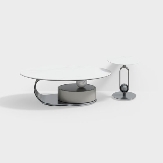 Elegant Low-Poly Round Table 3D model for Modern Interiors