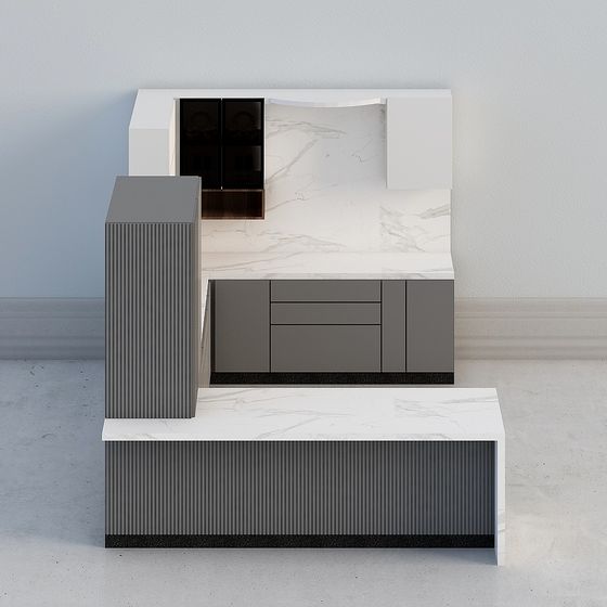 Stylish Urban Living Room Cabinet 3D model