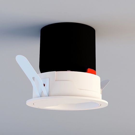 Modern Black and White Ceiling Light 3D model