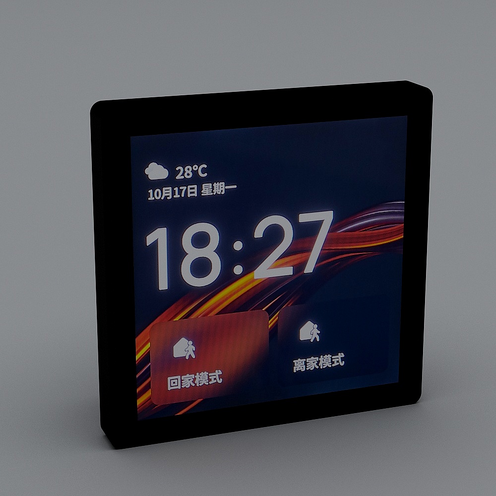 Smart Thermostat 3D model for Modern Spaces