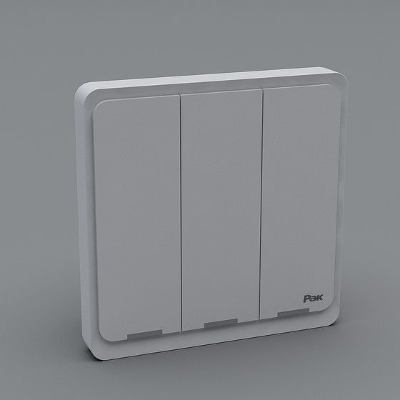 Minimalist Switch Panel 3D model for Interior Design