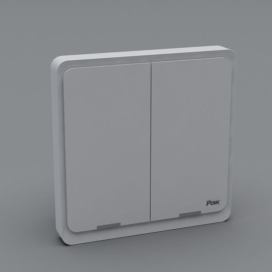 Minimalist Gray Switch Panel 3D model