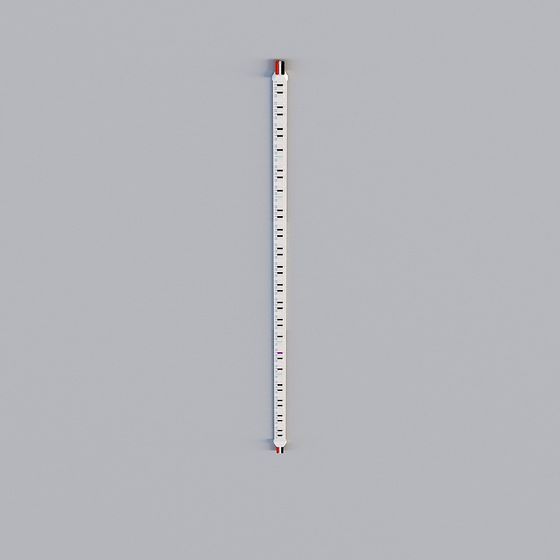 Stylish Low Poly Thermometer 3D Model