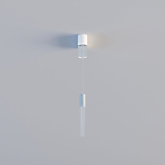 Stylish Low-Polygon Ceiling Lamp 3D model for Interior Spaces