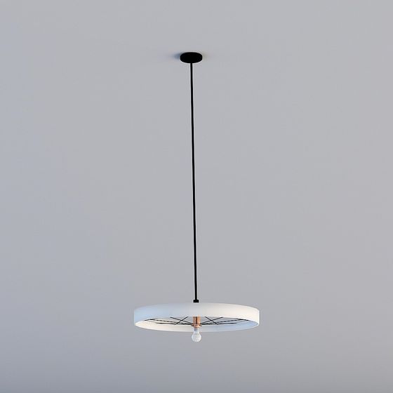 Elegant Low-Poly Chandelier 3D model