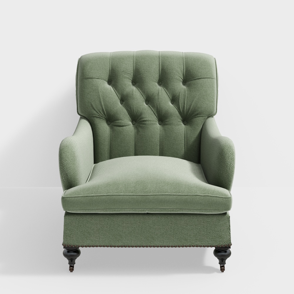 American Style Green Single Sofa