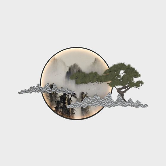 Moonlit Pine Shadow Low-Poly 3D Model