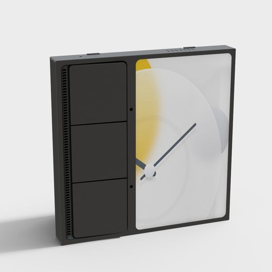 Urban Pulse Square Wall Clock 3D model