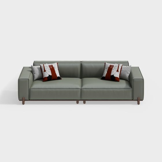 Stylish Low-Polygon Sofa 3D model