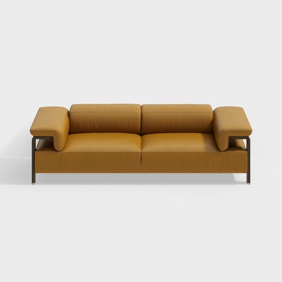 Stylish Low-Polygon 3D Sofa Model