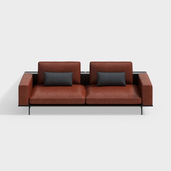Elegant Low-Poly Sofa 3D model for Contemporary Homes