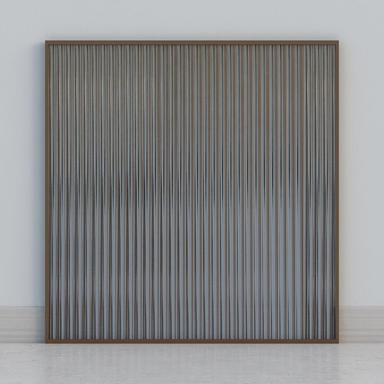 Striped Screen 3D model for Modern Interiors