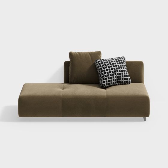 Modern Low-Polygon Sofa 3D Model