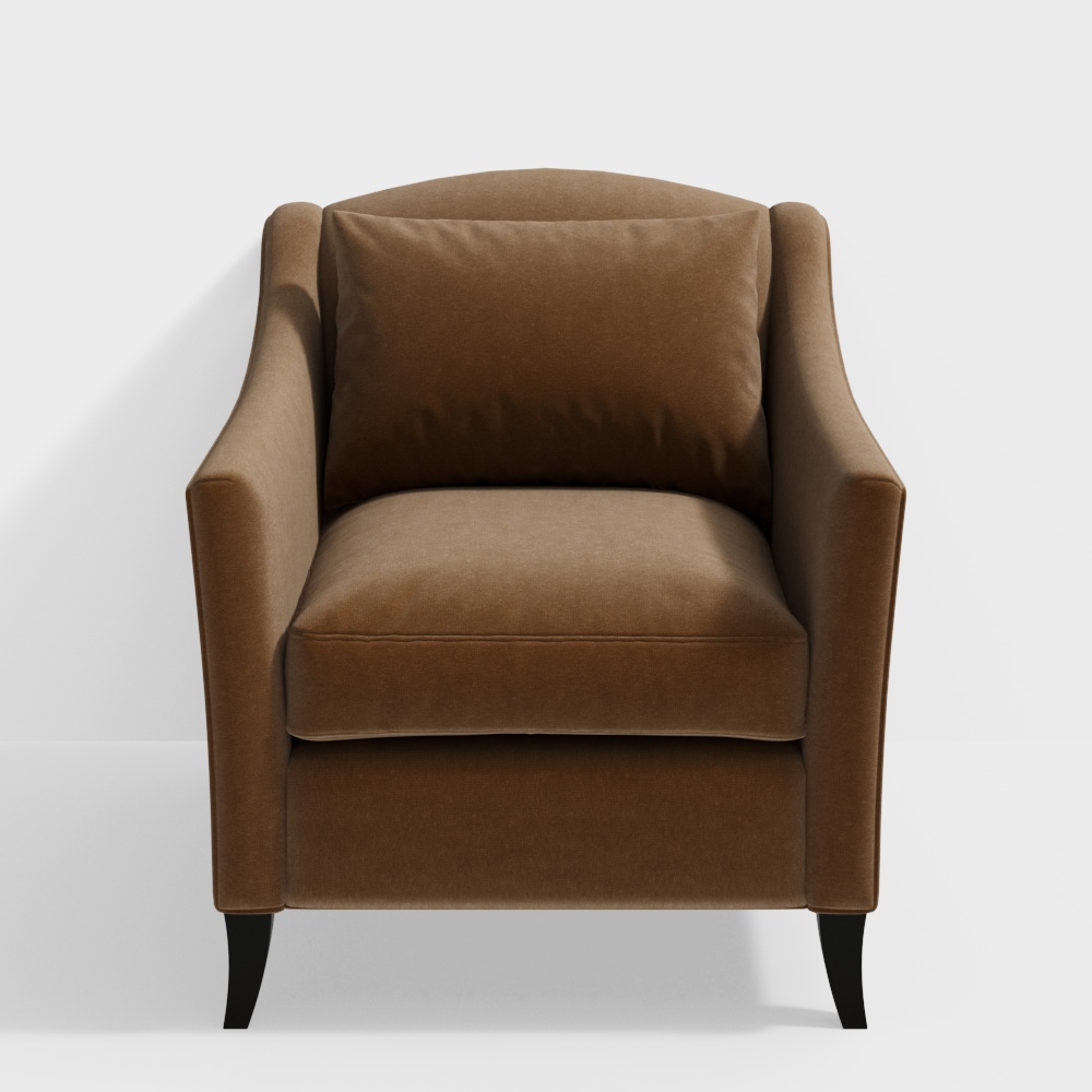 American Brown Single Sofa