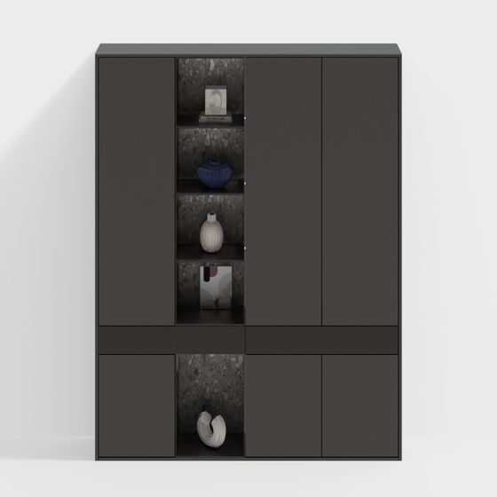 Stylish Minimalist Storage Cabinet 3D model