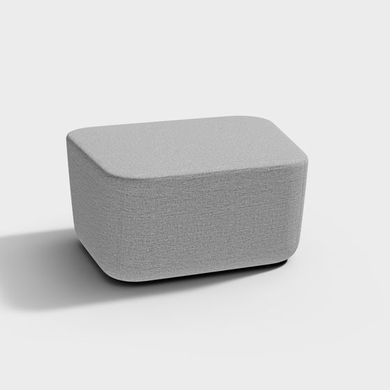 Square Ottoman 3D model for Modern Spaces