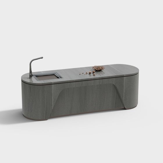 Sleek Streamlined Sink 3D Model