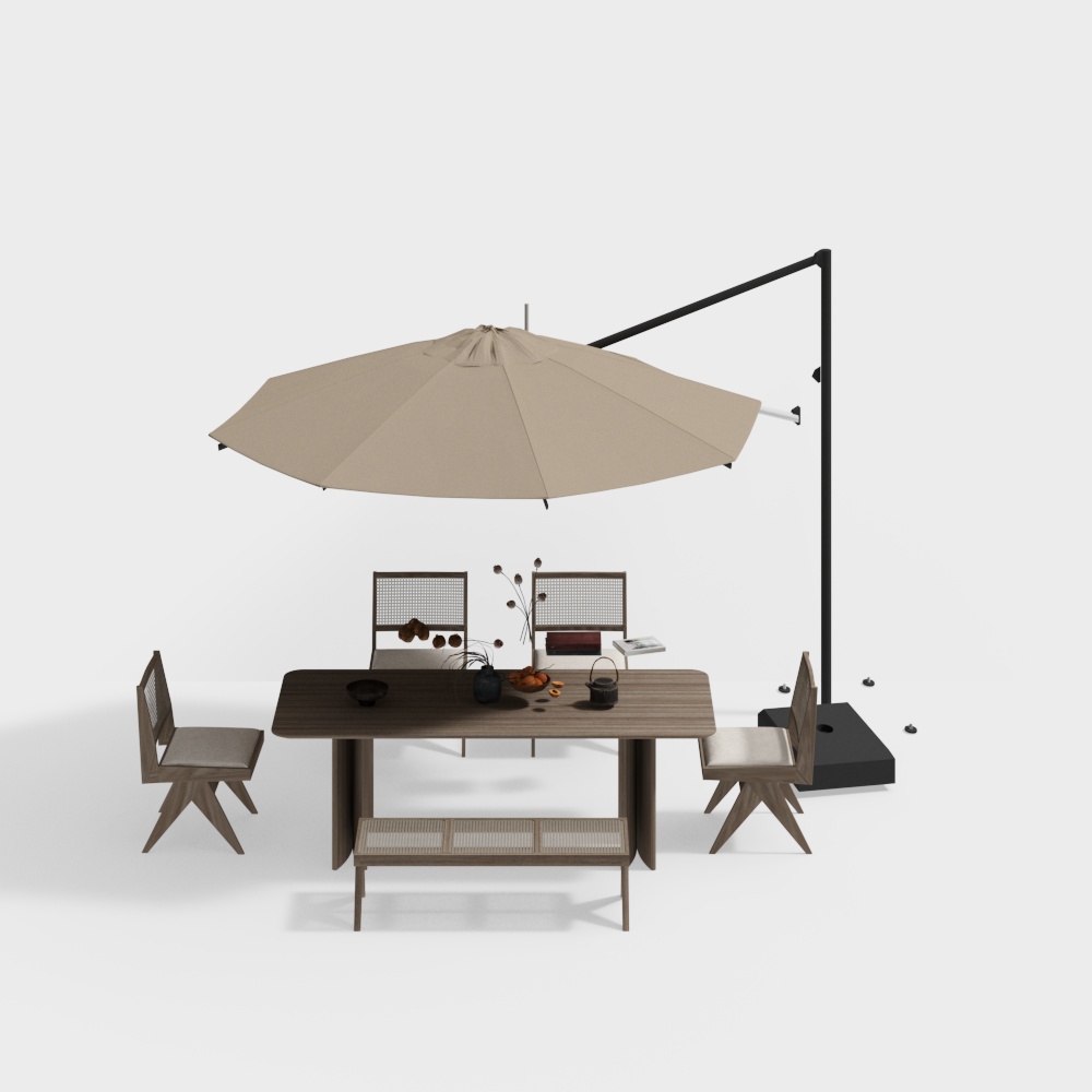 Minimalist Rustic Outdoor Dining Set