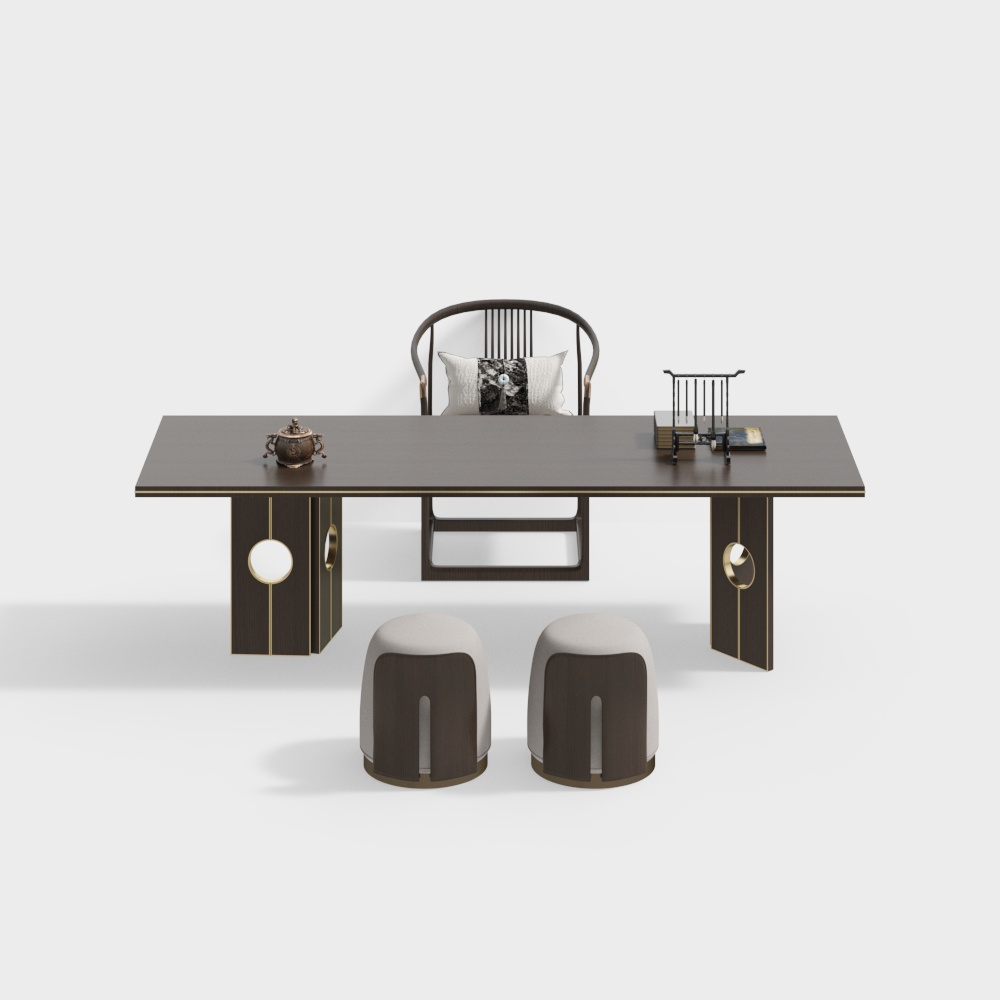 Neo Chinese style table and chair set