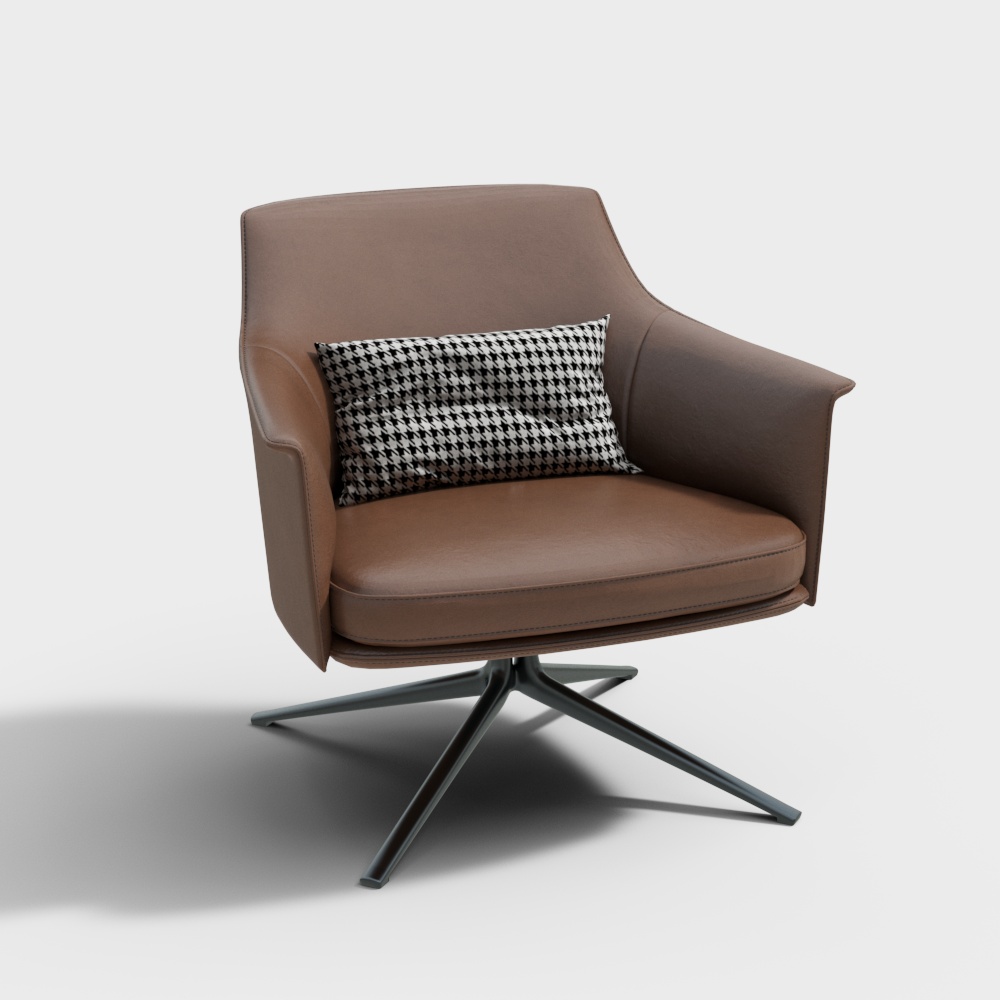 Chaise simple brune italienne