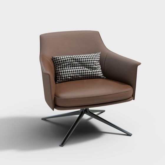 Chaise simple brune italienne