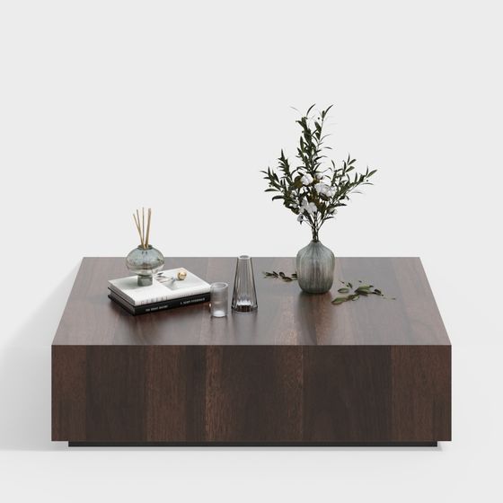 Stylish Wooden Coffee Table 3D model