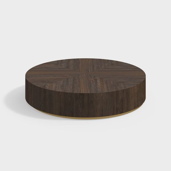 Elegant Round Coffee Table 3D model