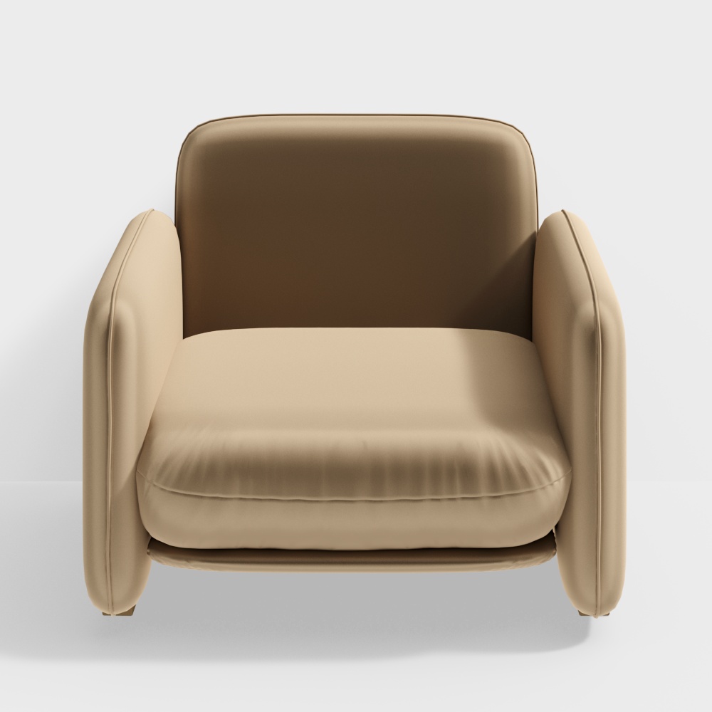 Modern Earth Tone Single Sofa