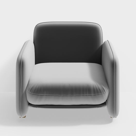 Современный серый диван для одиночного размещения